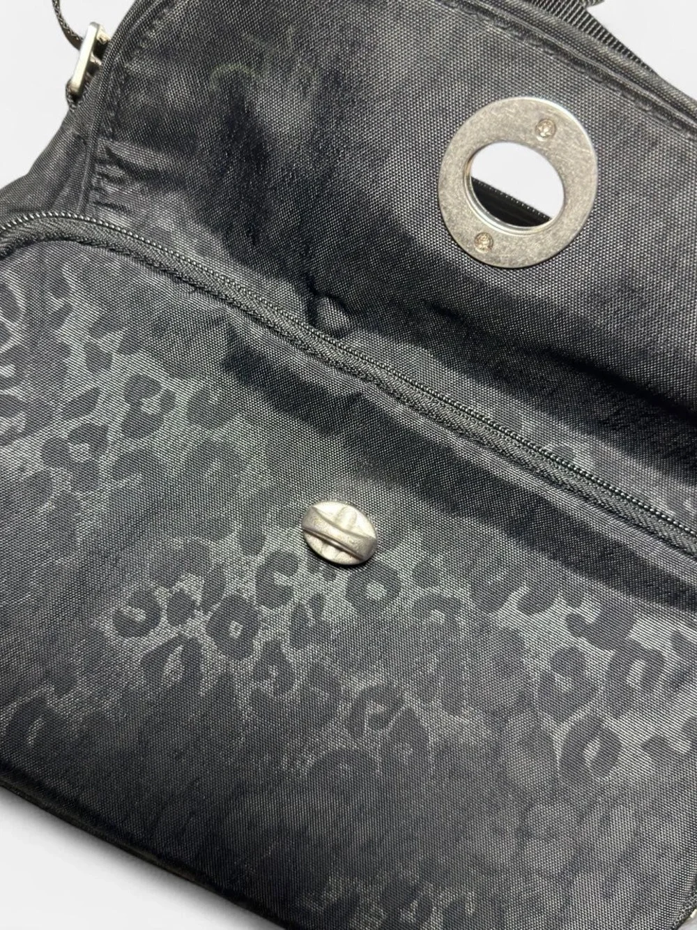 Baggallini black leopard print crossbody bag